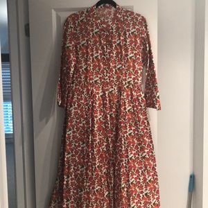 Chintz floral cotton midi dress Laura Ashley med